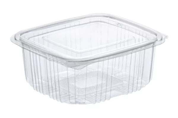 PET UTENSILS 500CC TRANSPARENT WITH INTERIOR LID 8X100TEM