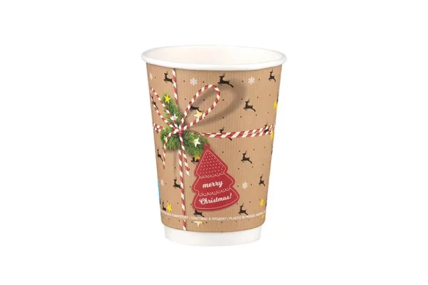 Paper Cup Double Wall 16oz HAPPY HOLIDAYS MIX