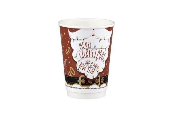 Paper Cup Double Wall 16oz MERRY CHRISTMAS MIX