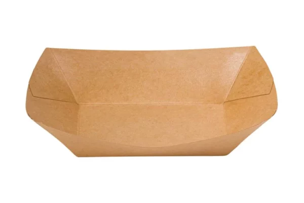 Kraft Paper Container (Boat) 32oz 16.8×9.7×6 cm.