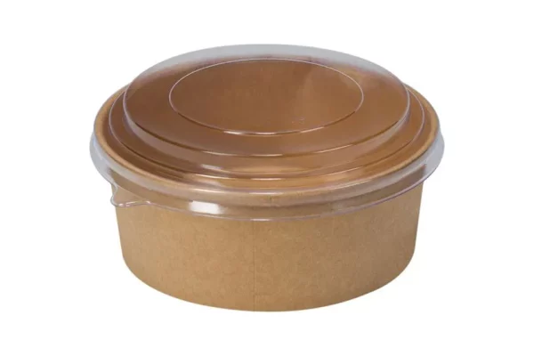 R-PET lid for Round Kraft Containers 500-750 ml. 150mm