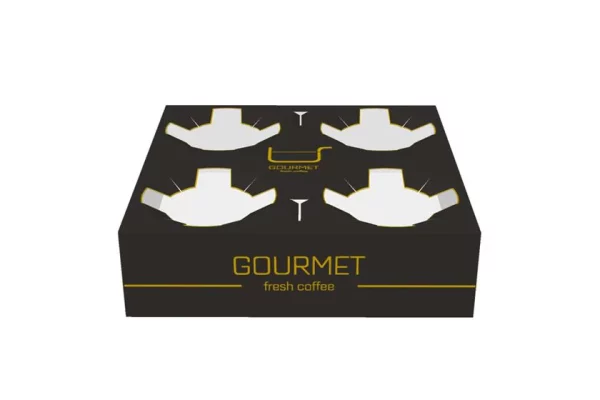 Paper cup holder 4 places Gourmet