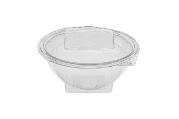 Transparent Round PET Container 1000 ml with Integrated Lid