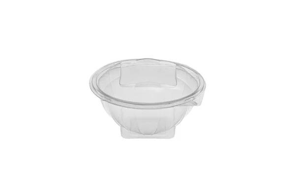 Transparent Round PET Container 250 ml with Integrated Lid