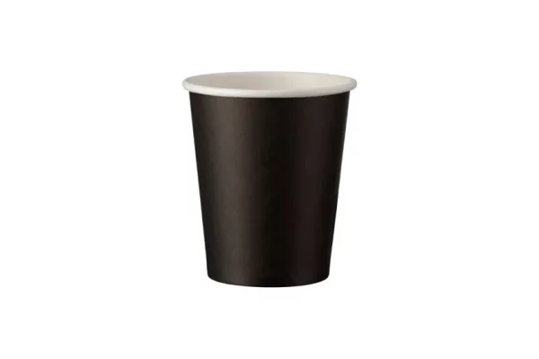Paper Black Cup Single Wall 8oz