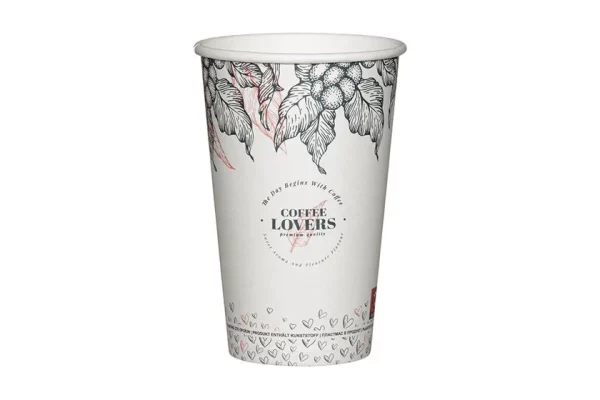 Coffee Lovers Single Wall Paper Cup 16oz.