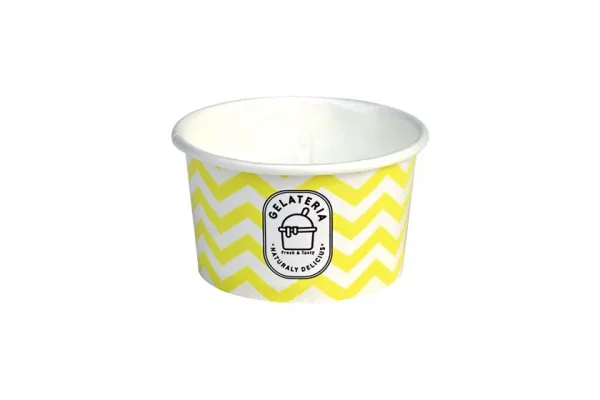 Zig Zag Paper Ice Cream Bowl 4oz.