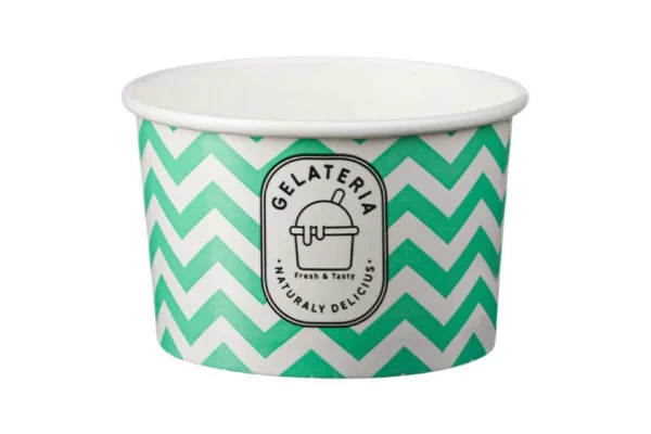 Zig Zag Paper Ice Cream Bowl 8oz.