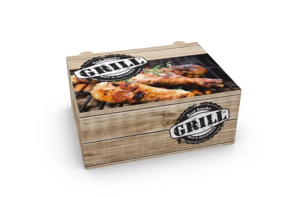 GRILL Box for 1/2 Portion Chicken 19 x 14.5 x 8 cm.