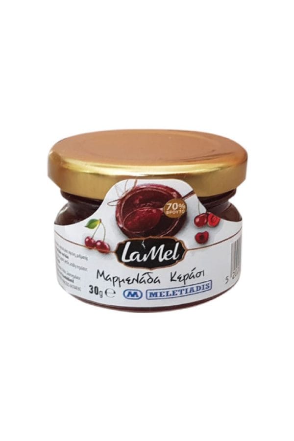 Portion Glass Jar LA MEL Strawberry, Cherry, Apricot, Peach, Orange, Raspberry. (70% fruit)