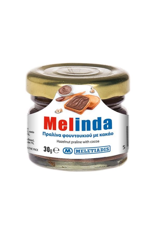 Portion Glass Jar - Melinda Hazelnut and Cocoa Praline (120 pcs/cube)