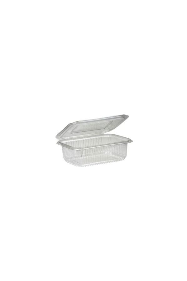 PET container 1000 ml with integrated plate lid 50 (pcs/pack)
