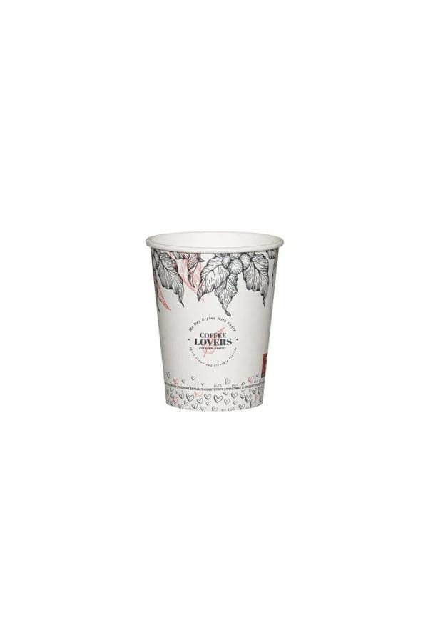 Paper Cup Single Wall 8oz Coffee Lovers (50 pcs/pack)