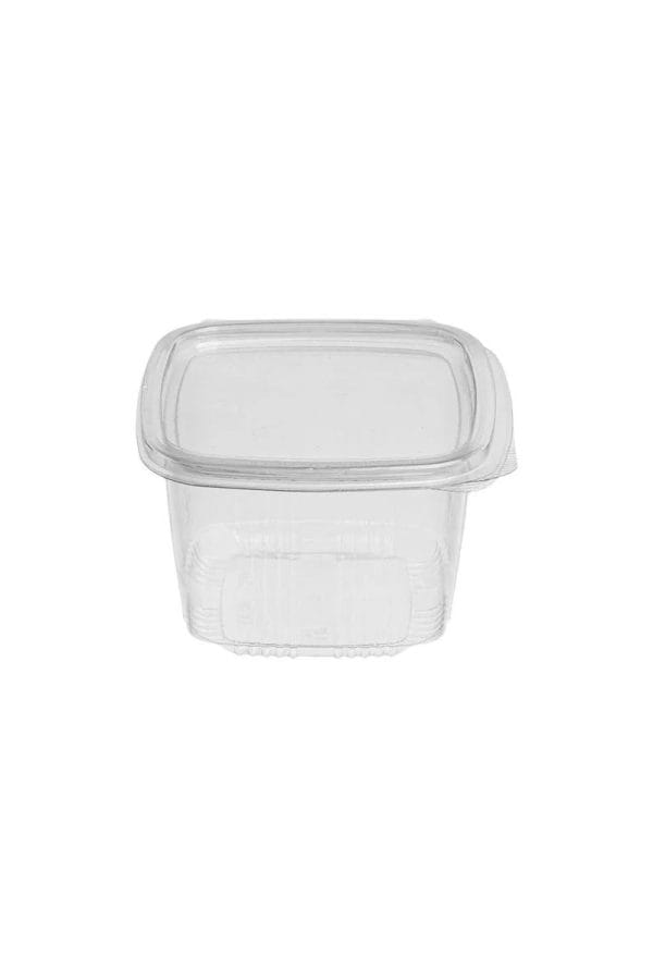 PET container 375 ml per unit with integrated plate lid (50 pcs/pack)