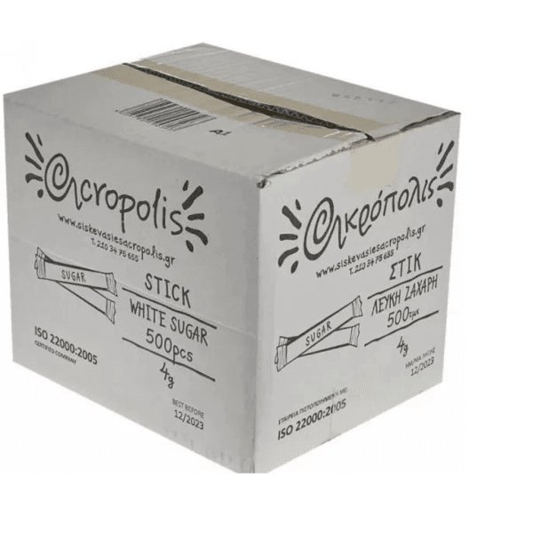 Ζάχαρη Λευκή σε Stick 4kg(500τμχ)