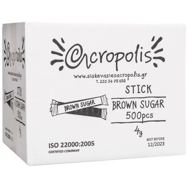 Ζάχαρη Καστανή σε Stick 4kg (500τμχ)