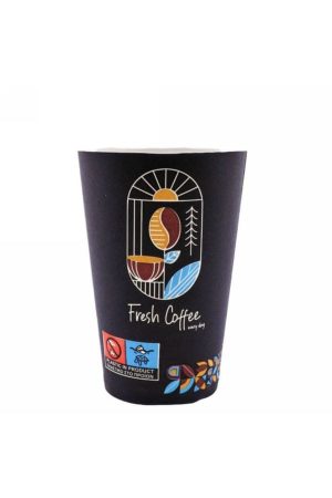 Ποτήρι Χάρτινο Fresh Coffee Μονότοιχο 16oz (50τμχ)