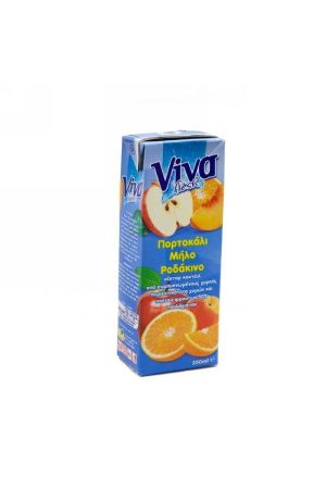 Χυμός Φρουτοποτό Ροδάκινο, Μήλο & Πορτοκάλι Viva 250ml